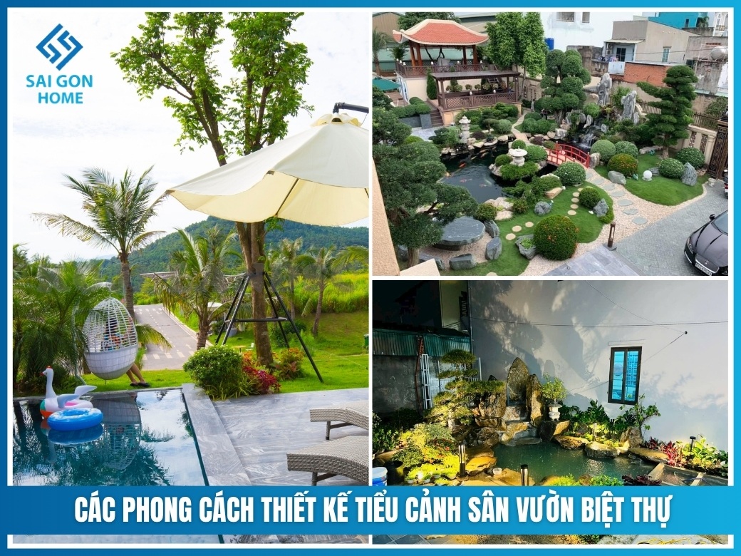 Các phong cách thiết kế tiểu cảnh sân vườn biệt thự được ưa chuộng 