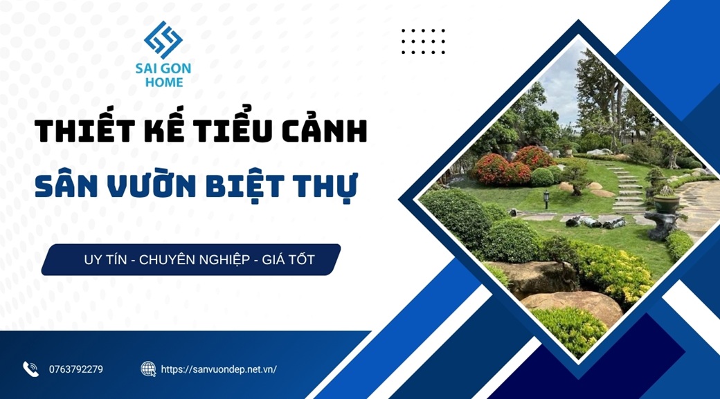 Thiết kế tiểu cảnh sân vườn biệt thự đẹp CHUẨN phong thủy - Sanvuondep.net.vn