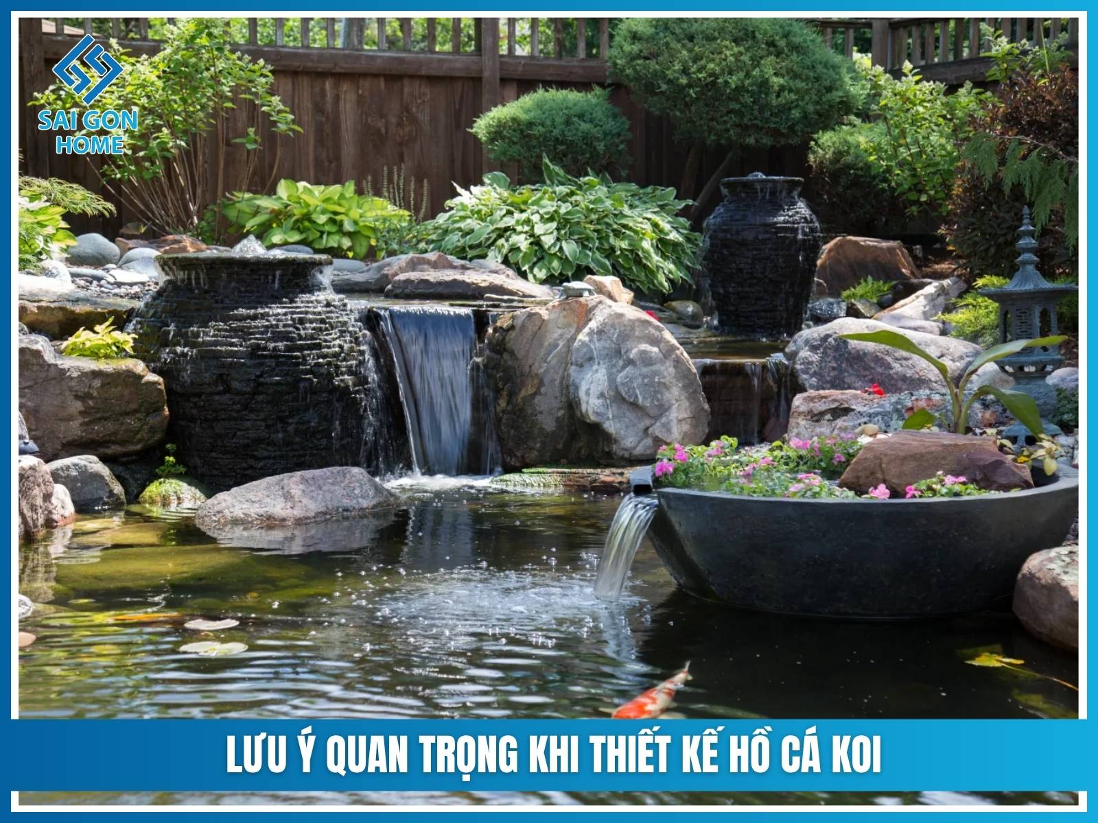 Lưu ý quan trọng khi thiết kế hồ cá koi