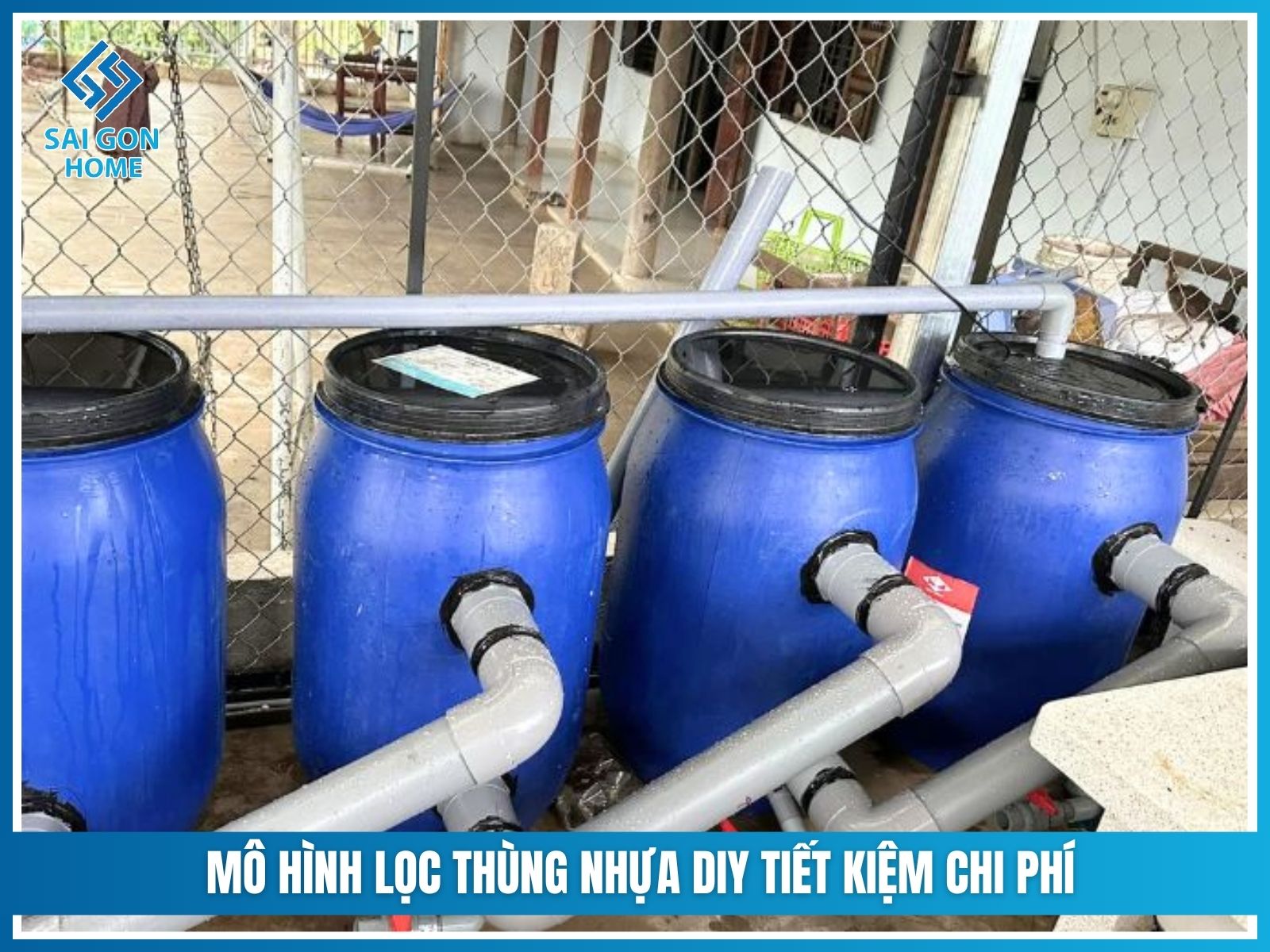 Mô hình lọc thùng nhựa DIY tiết kiệm chi phí