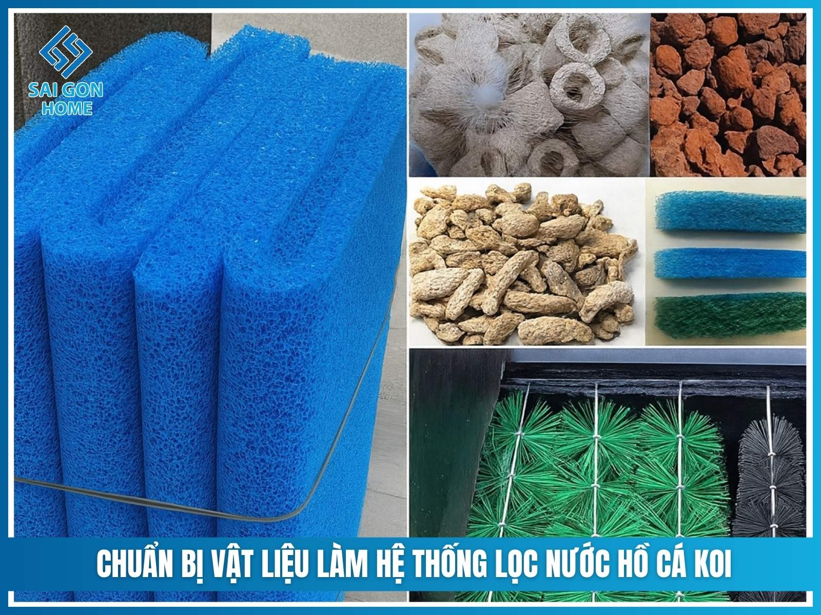 Chuẩn bị vật liệu và thiết bị cần có làm hệ thống lọc nước hồ cá koi