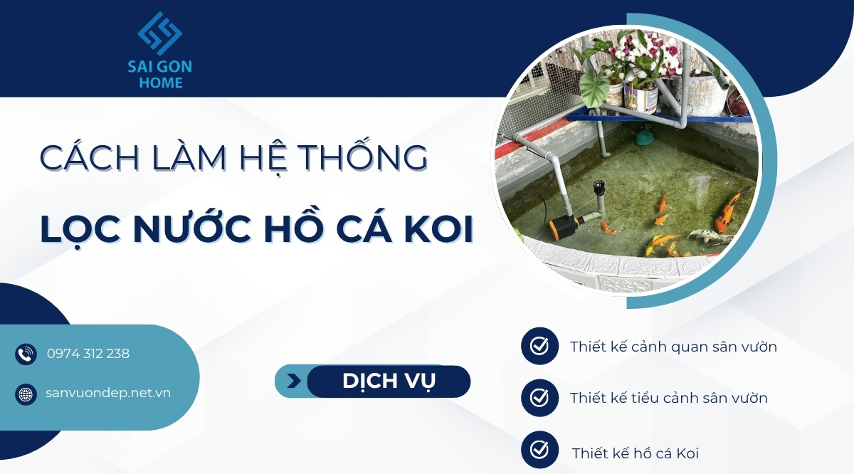 Cách làm hệ thống lọc nước hồ cá koi ĐÚNG kỹ thuật