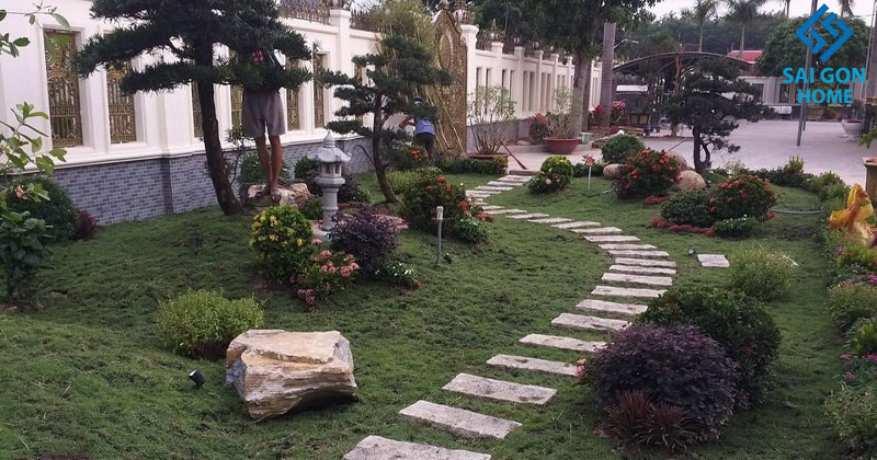 THIẾT KẾ SÂN VƯỜN Ở BẾN CÁT- BÌNH DƯƠNG PHỦ XANH KHÔNG GIAN