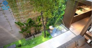 Thi công tiểu cảnh giếng trời cho biệt thự - Bình Dương