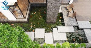 Bố trí cây xung quanh bờ hồ