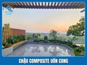 Chậu composite uốn cong đẹp
