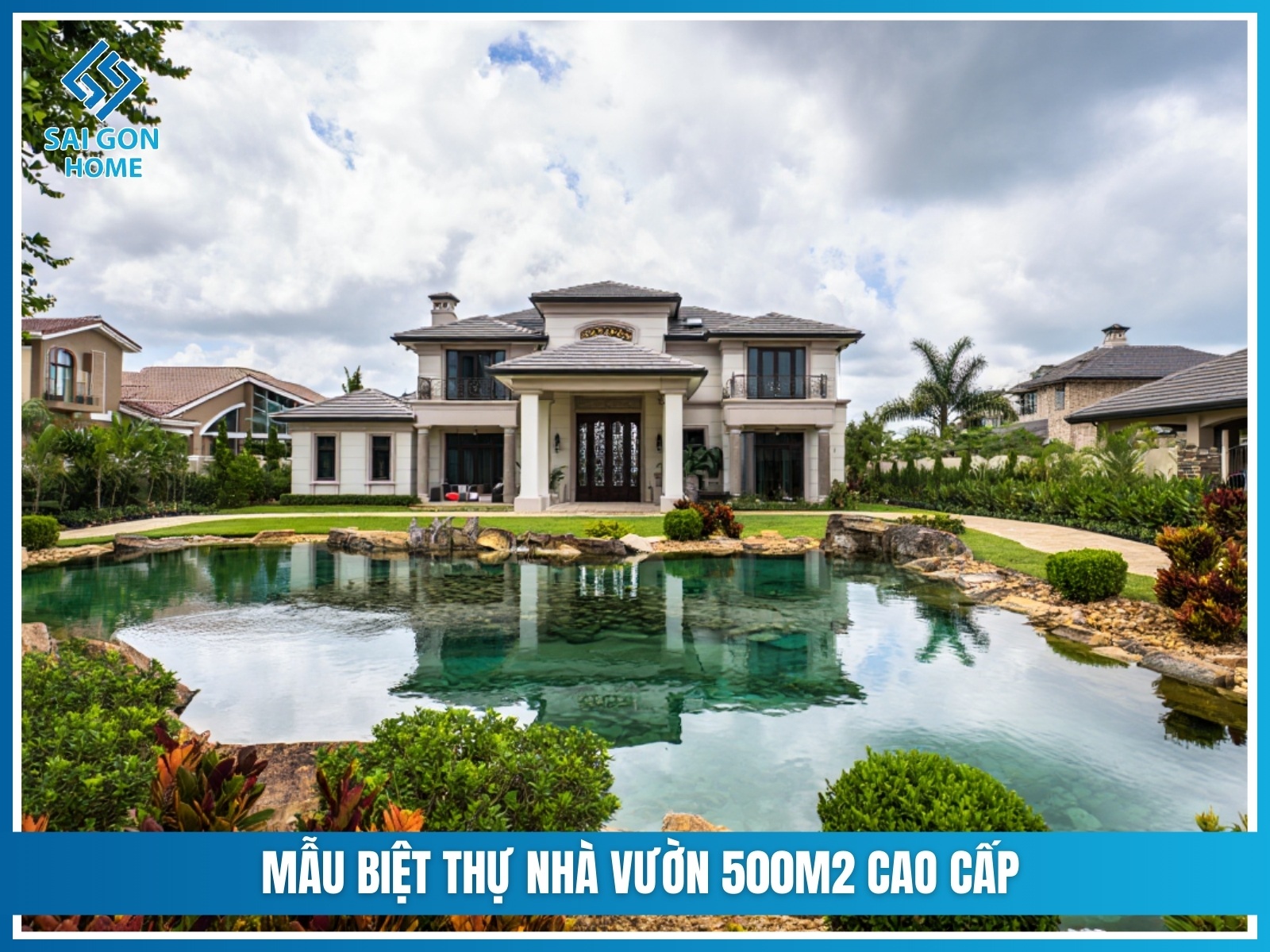 45+ mẫu biệt thự nhà vườn ĐẸP và HIỆN ĐẠI 33 Mau biet thu nha vuon 500m2 cao cap nhieu tien ich