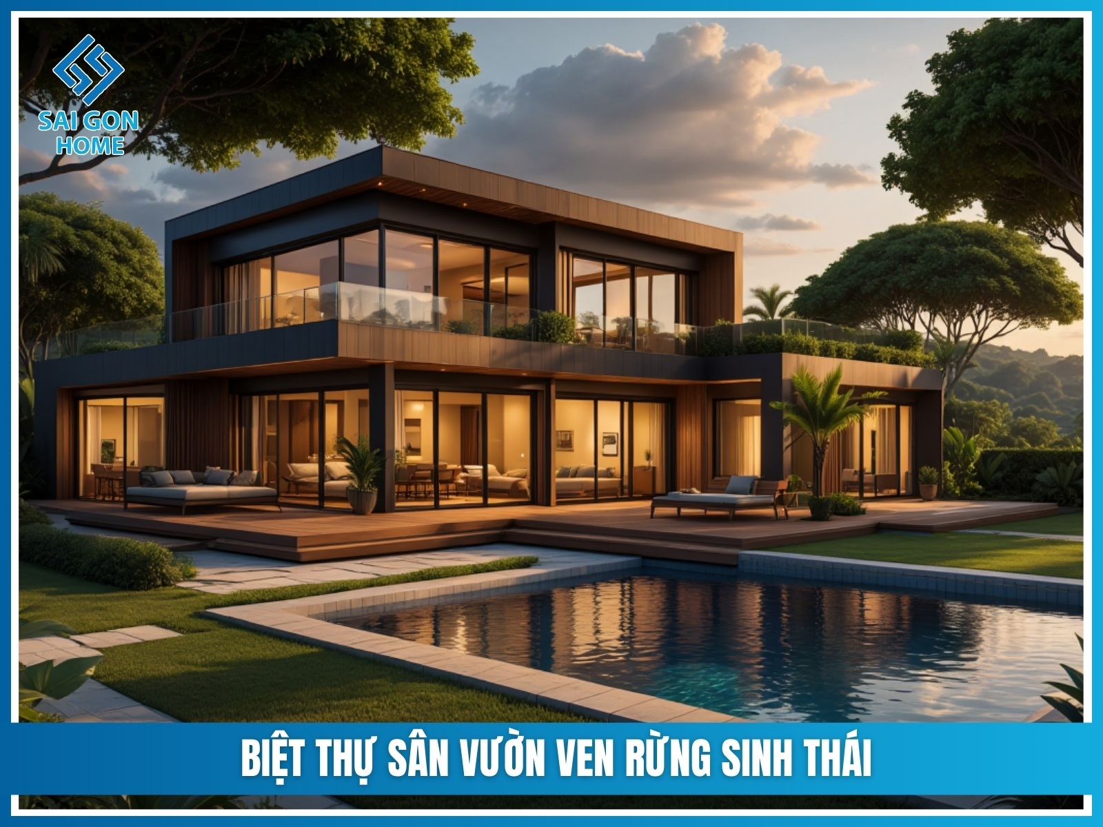 45+ mẫu biệt thự nhà vườn ĐẸP và HIỆN ĐẠI 38 Biet thu san vuon ven rung sinh thai