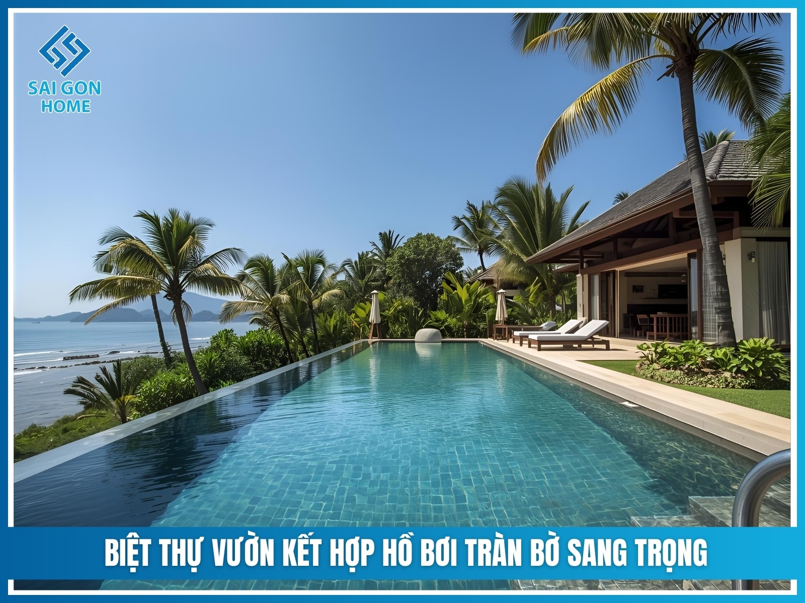 45+ mẫu biệt thự nhà vườn ĐẸP và HIỆN ĐẠI 40 Biet thu vuon ket hop ho boi tran bo sang trong