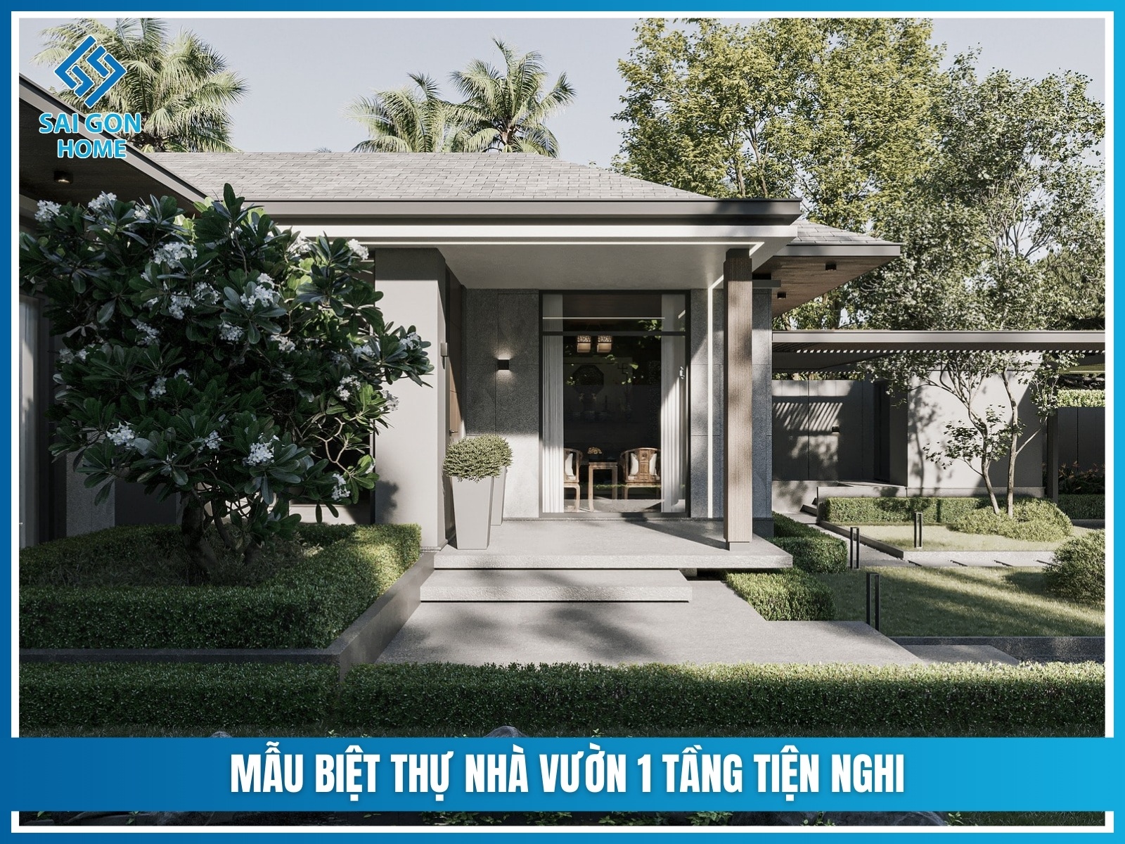 45+ mẫu biệt thự nhà vườn ĐẸP và HIỆN ĐẠI 25 Mau biet thu nha vuon 1 tang tien nghi gan gui thien nhien