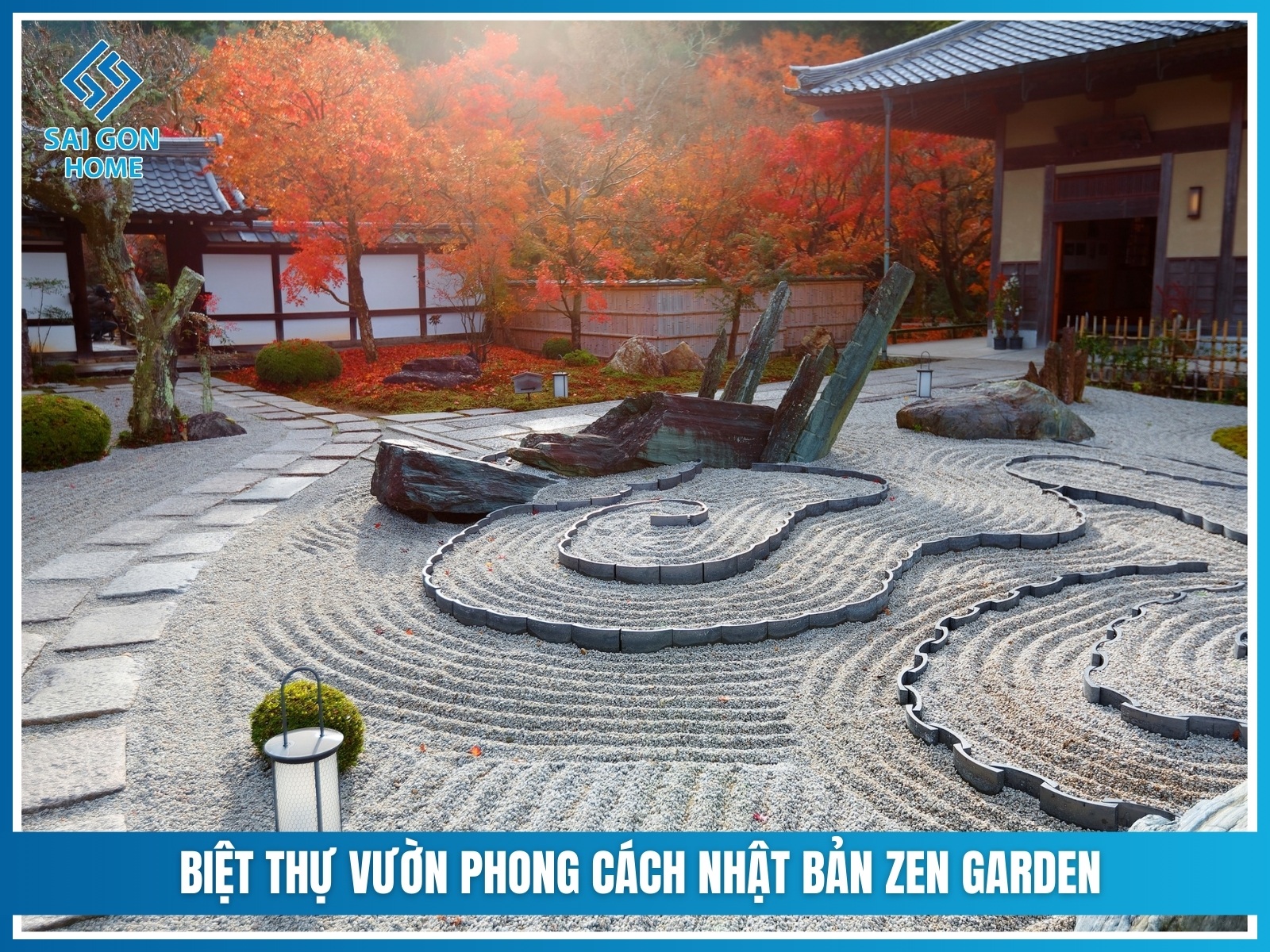 45+ mẫu biệt thự nhà vườn ĐẸP và HIỆN ĐẠI 27 Biet thu vuon phong cach Nhat Ban Zen Garden