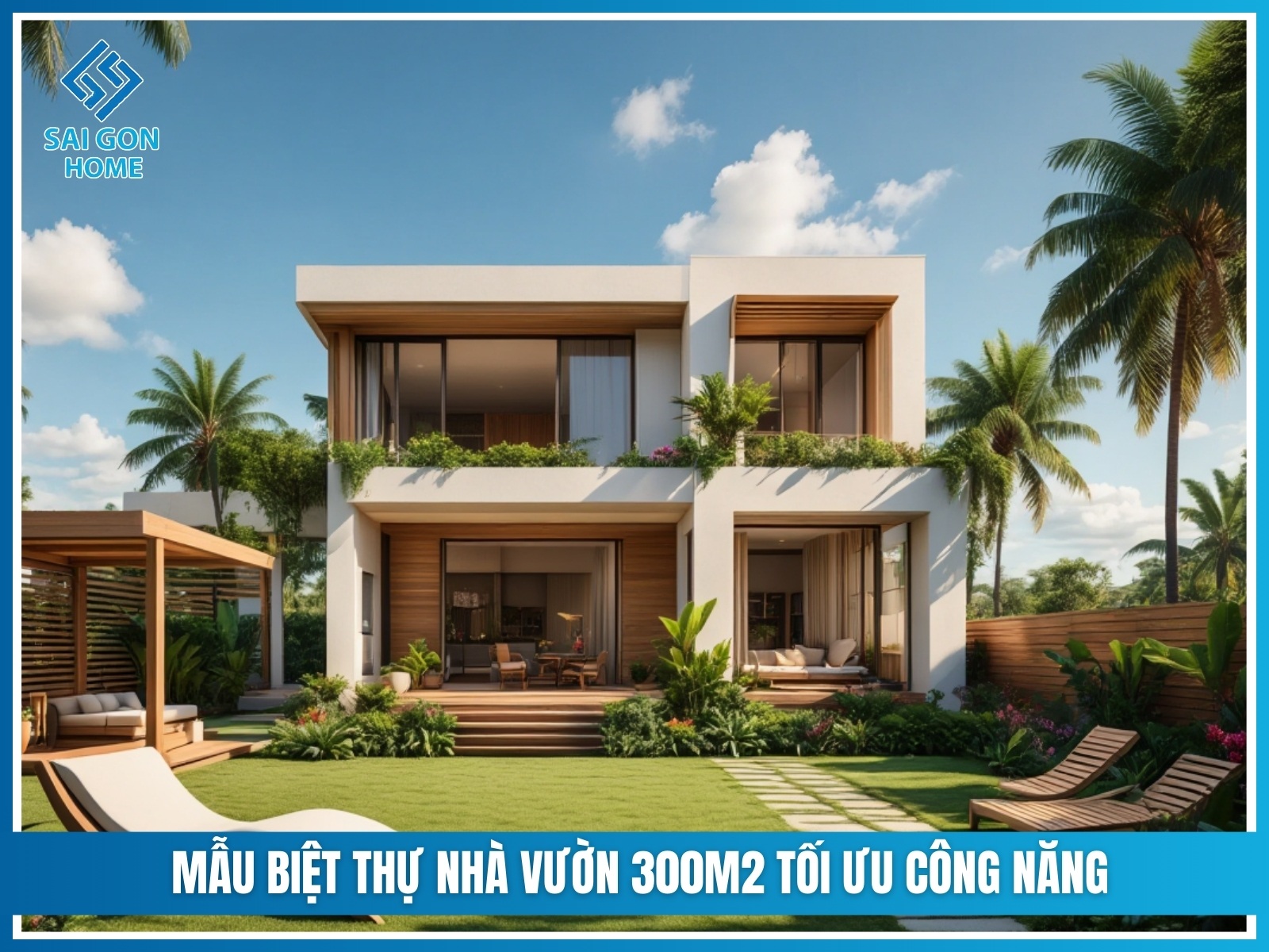 45+ mẫu biệt thự nhà vườn ĐẸP và HIỆN ĐẠI 29 Mau biet thu nha vuon 300m2 toi uu cong nang