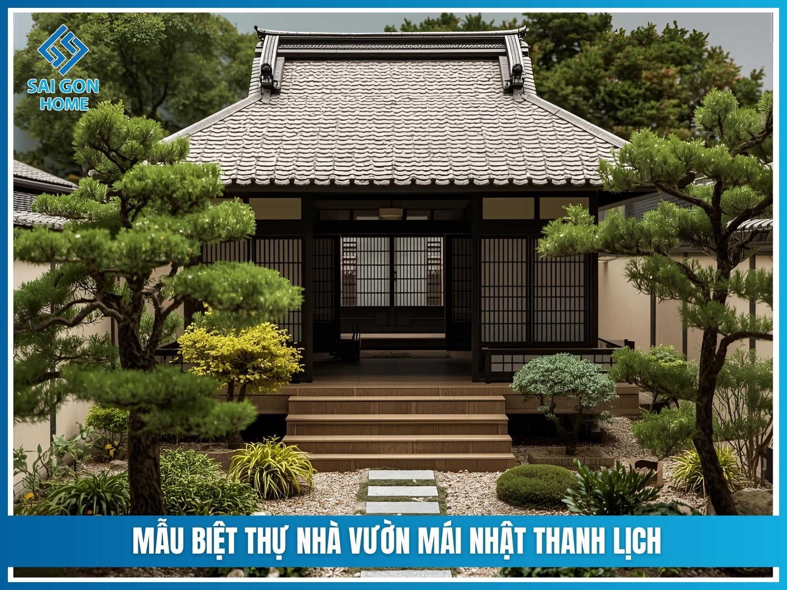 45+ mẫu biệt thự nhà vườn ĐẸP và HIỆN ĐẠI 31 Mau biet thu nha vuon mai Nhat thanh lich