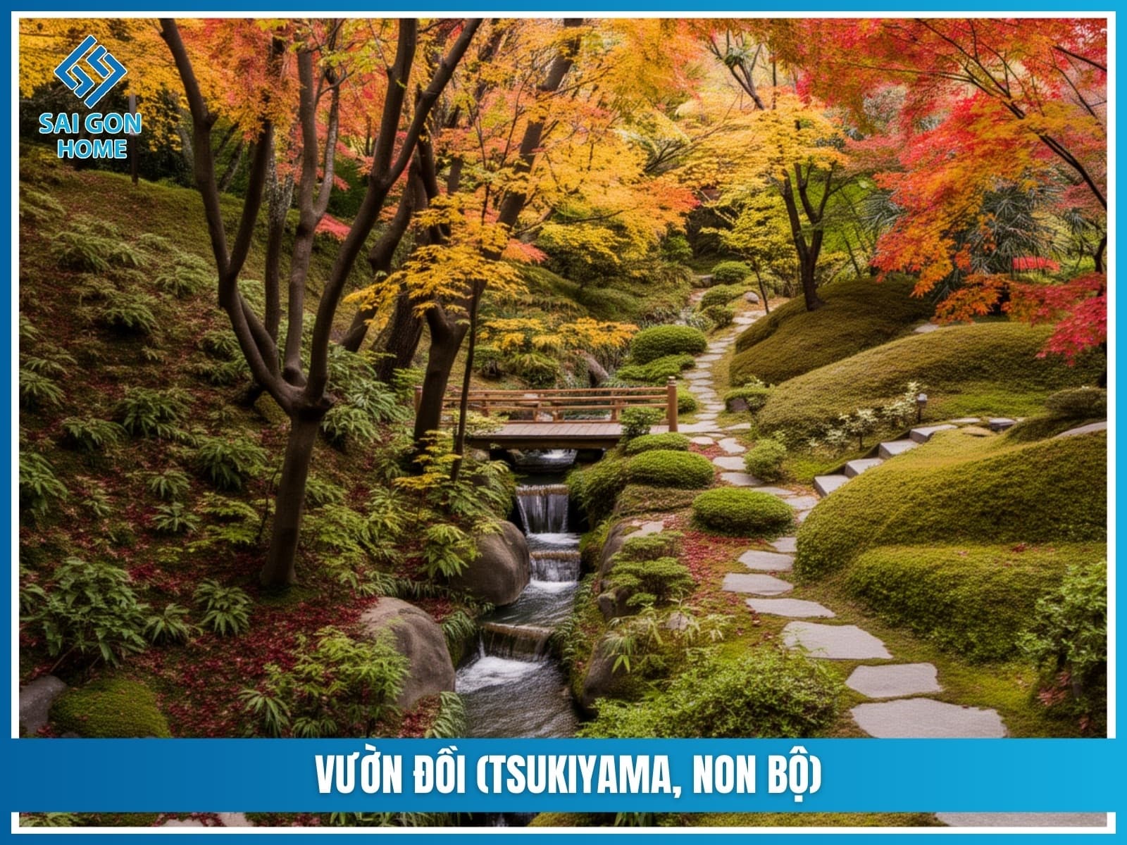 Mẫu sân vườn Nhật Bản 35 Vuon doi Tsukiyama non bo