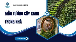 Mau tuong cay xanh trong nha