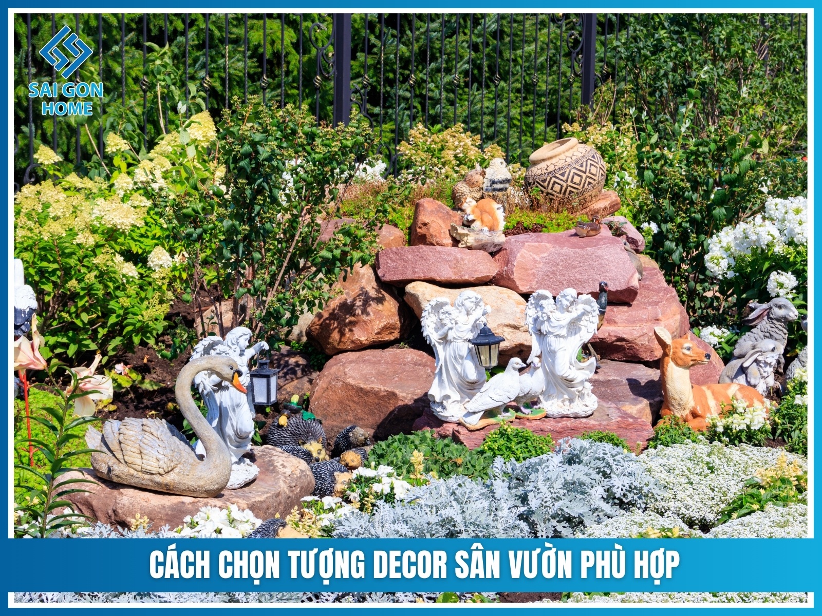 Cach chon tuong decor san vuon phu hop