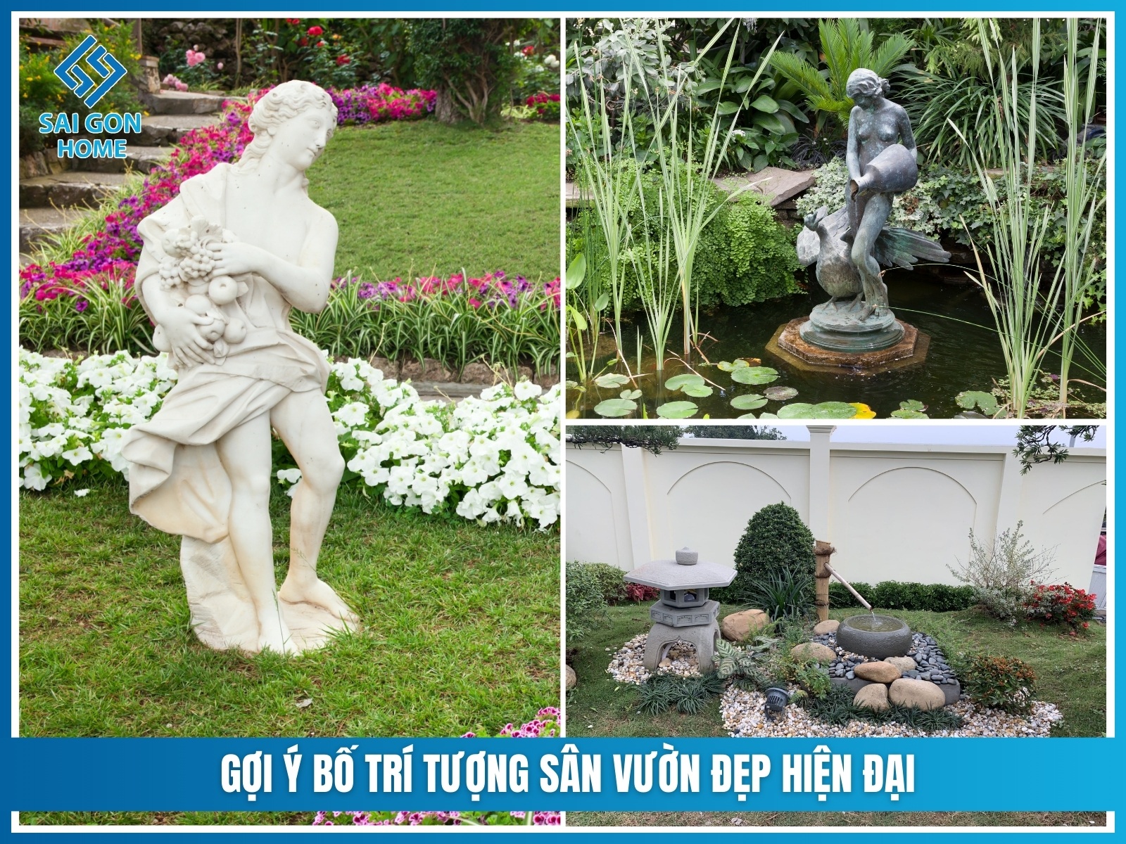 Goi y bo tri tuong san vuon dep hien dai