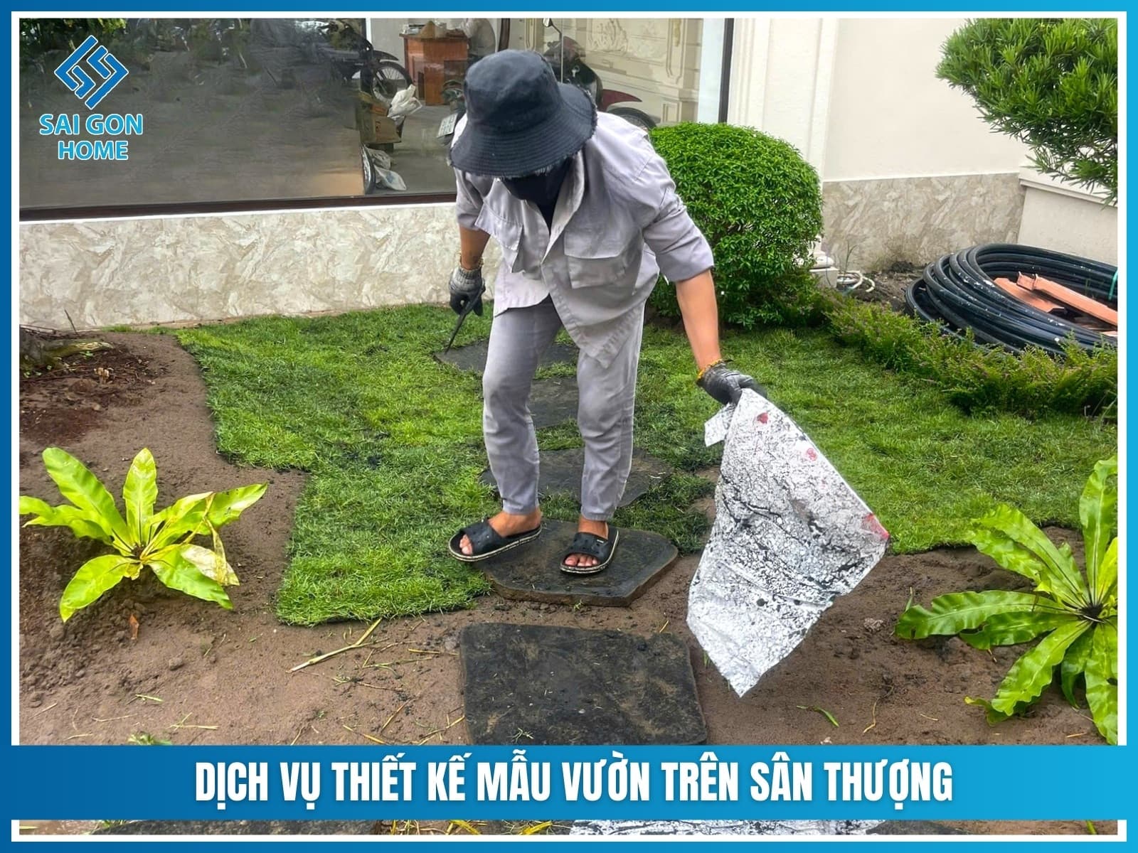 Dich vu thiet ke mau vuon tren san thuong