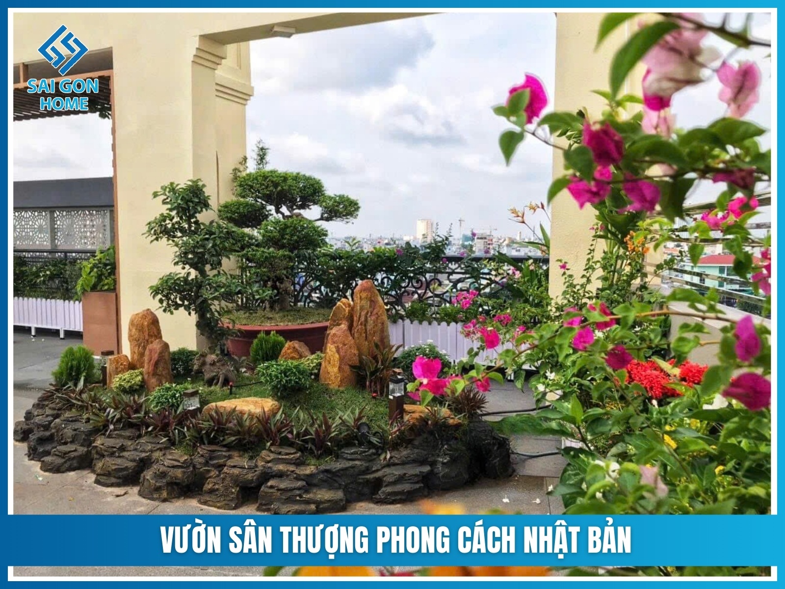 Vuon san thuong phong cach Nhat Ban