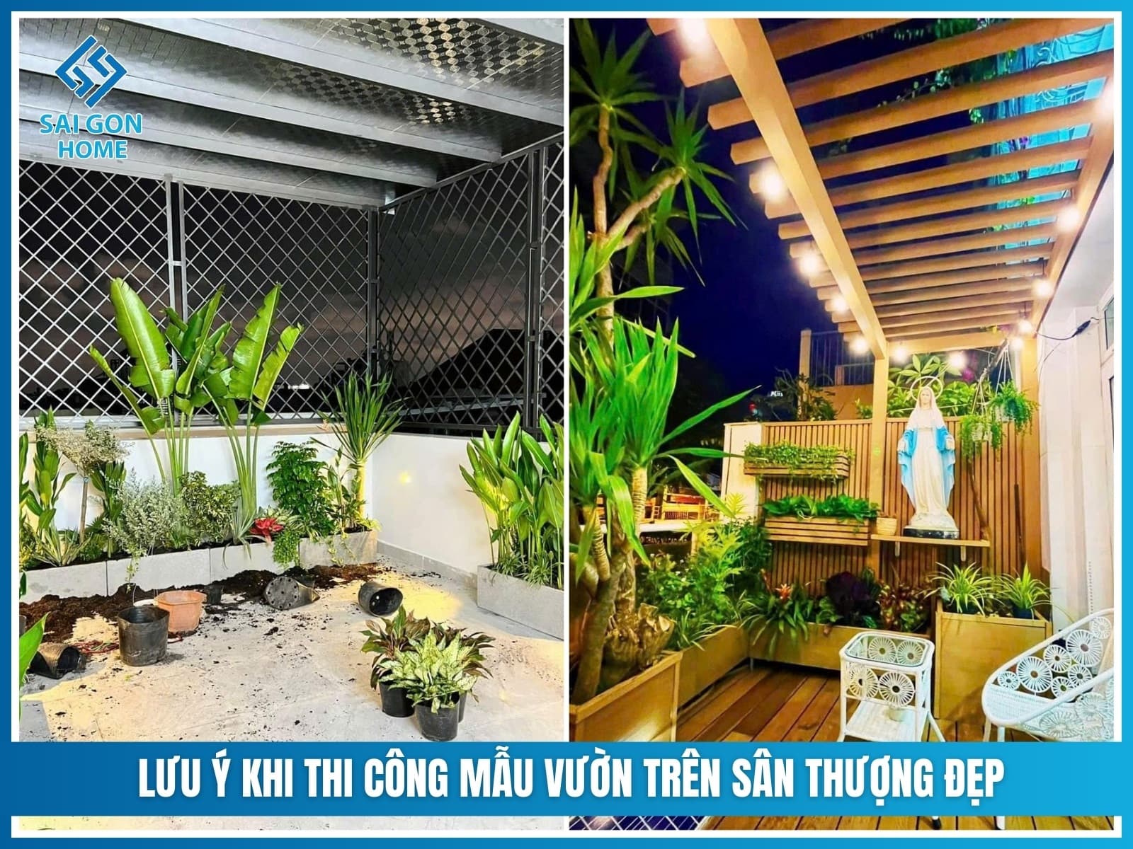 Luu y khi thi cong mau vuon tren san thuong dep