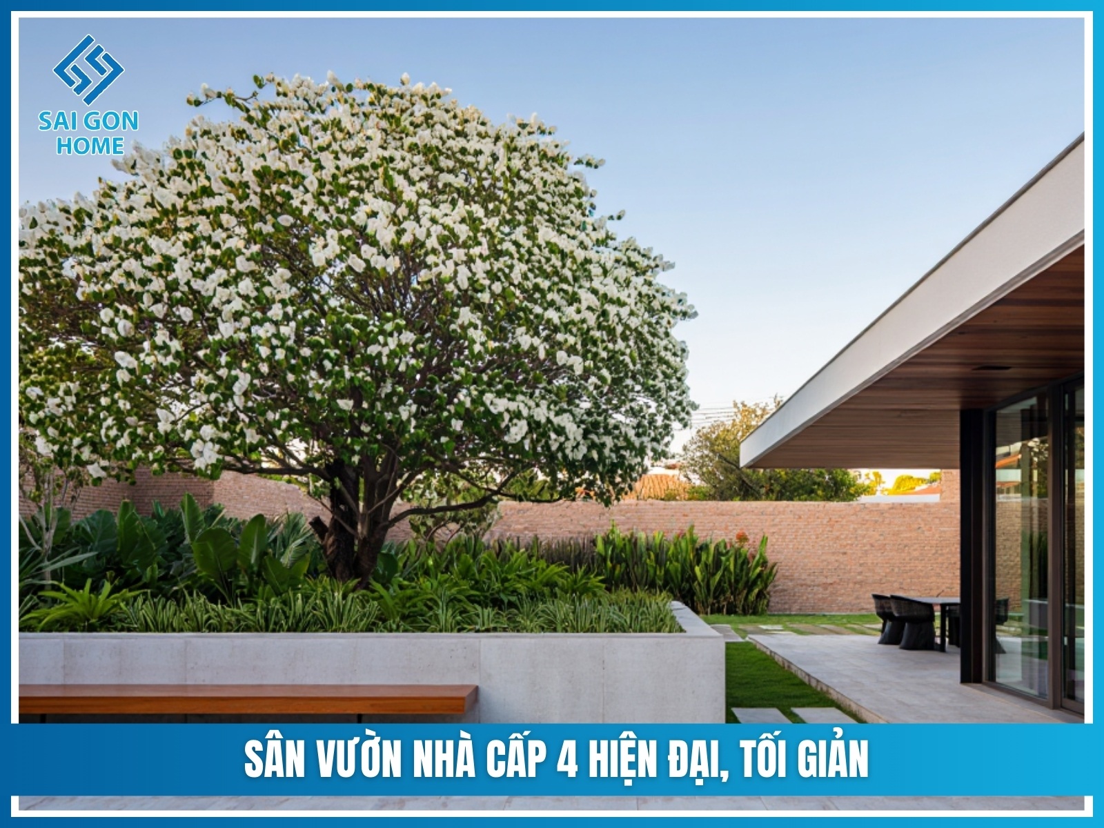 Ý tưởng thiết kế sân vườn nhỏ trước nhà cấp 4 ĐẸP MẮT 22 San vuon hien dai toi gian