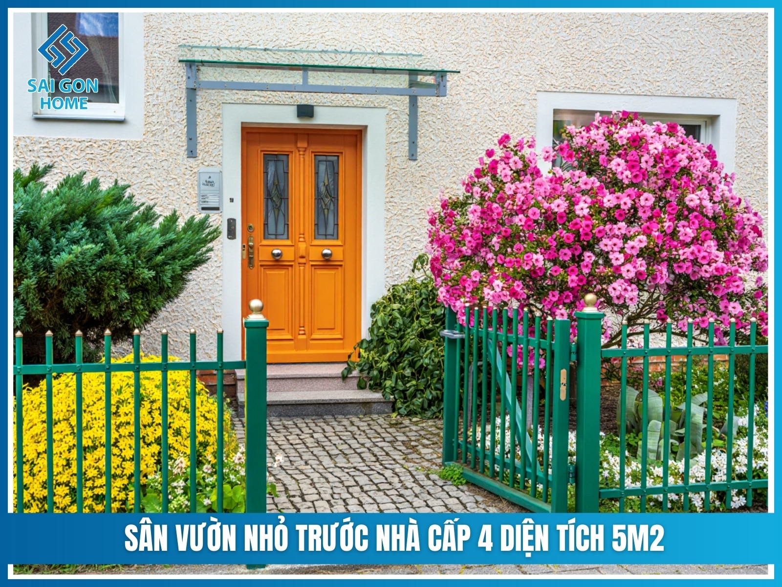 Ý tưởng thiết kế sân vườn nhỏ trước nhà cấp 4 ĐẸP MẮT 26 San vuon nho truoc nha cap 4 dien tich 5m2