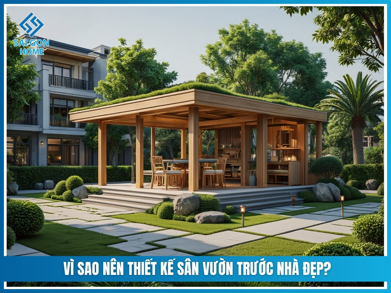 75+ ý tưởng thiết kế sân vườn trước nhà đẹp MÊ HỒN 18 Vi sao nen thiet ke san vuon truoc nha dep