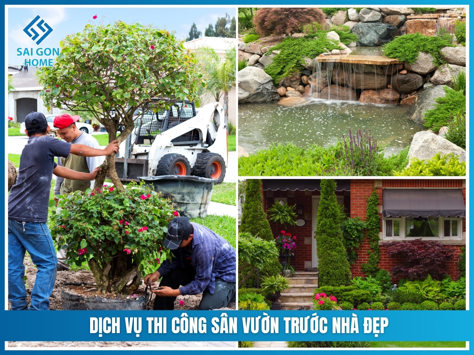 75+ ý tưởng thiết kế sân vườn trước nhà đẹp MÊ HỒN 32 Dich vu thi cong san vuon truoc nha dep