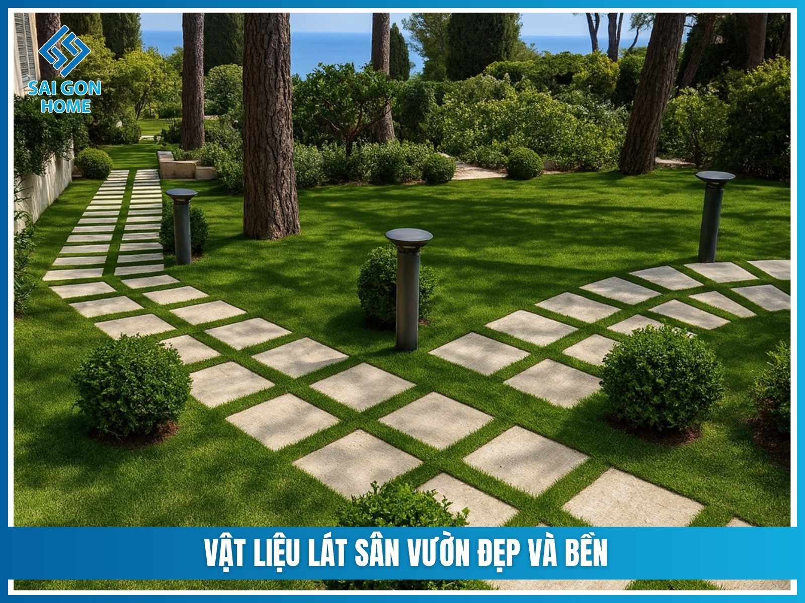 75+ ý tưởng thiết kế sân vườn trước nhà đẹp MÊ HỒN 26 Vat lieu lat san vuon dep va ben