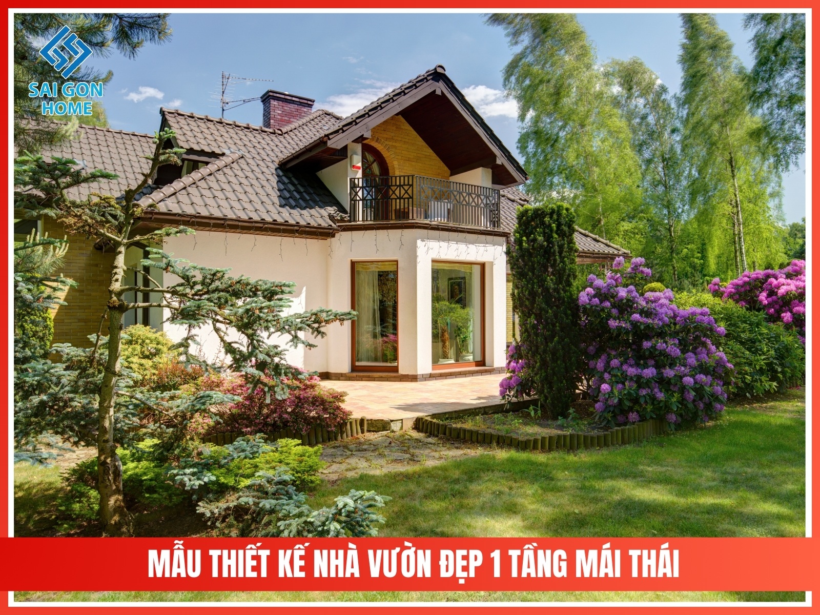 99+ mẫu thiết kế nhà vườn đẹp mắt hiện đại 2025 62 Mau thiet ke nha vuon dep 1 tang mai Thai