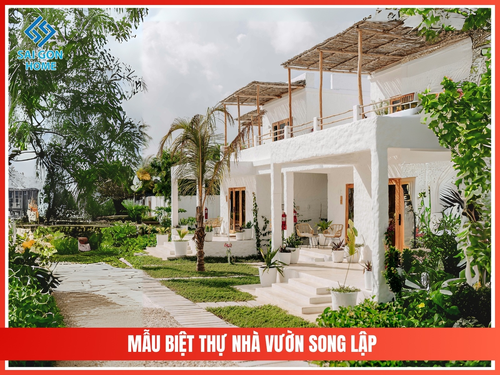 99+ mẫu thiết kế nhà vườn đẹp mắt hiện đại 2025 86 Mau biet thu nha vuon song lap