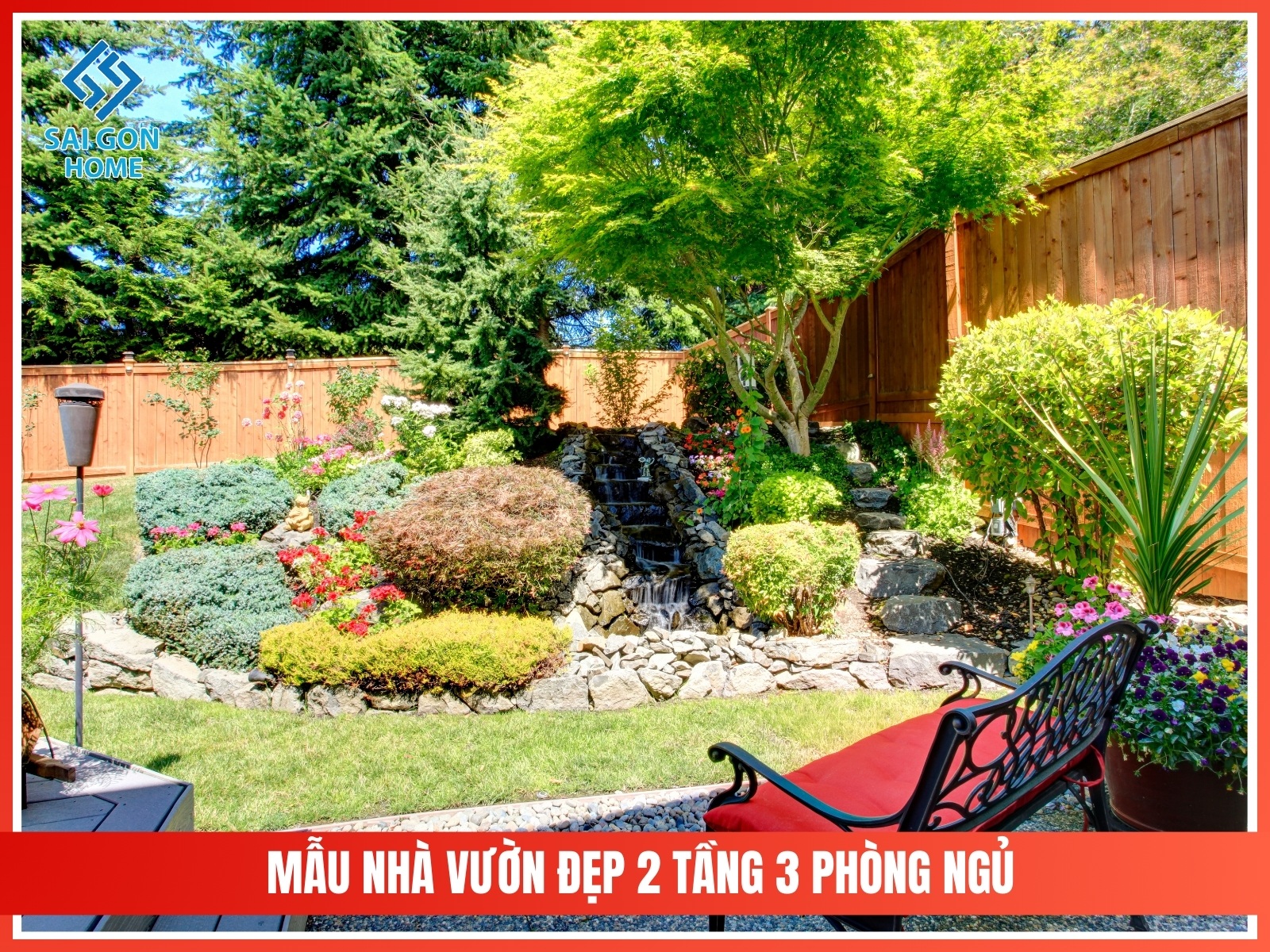 99+ mẫu thiết kế nhà vườn đẹp mắt hiện đại 2025 87 Mau nha vuon dep 2 tang 3 phong ngu