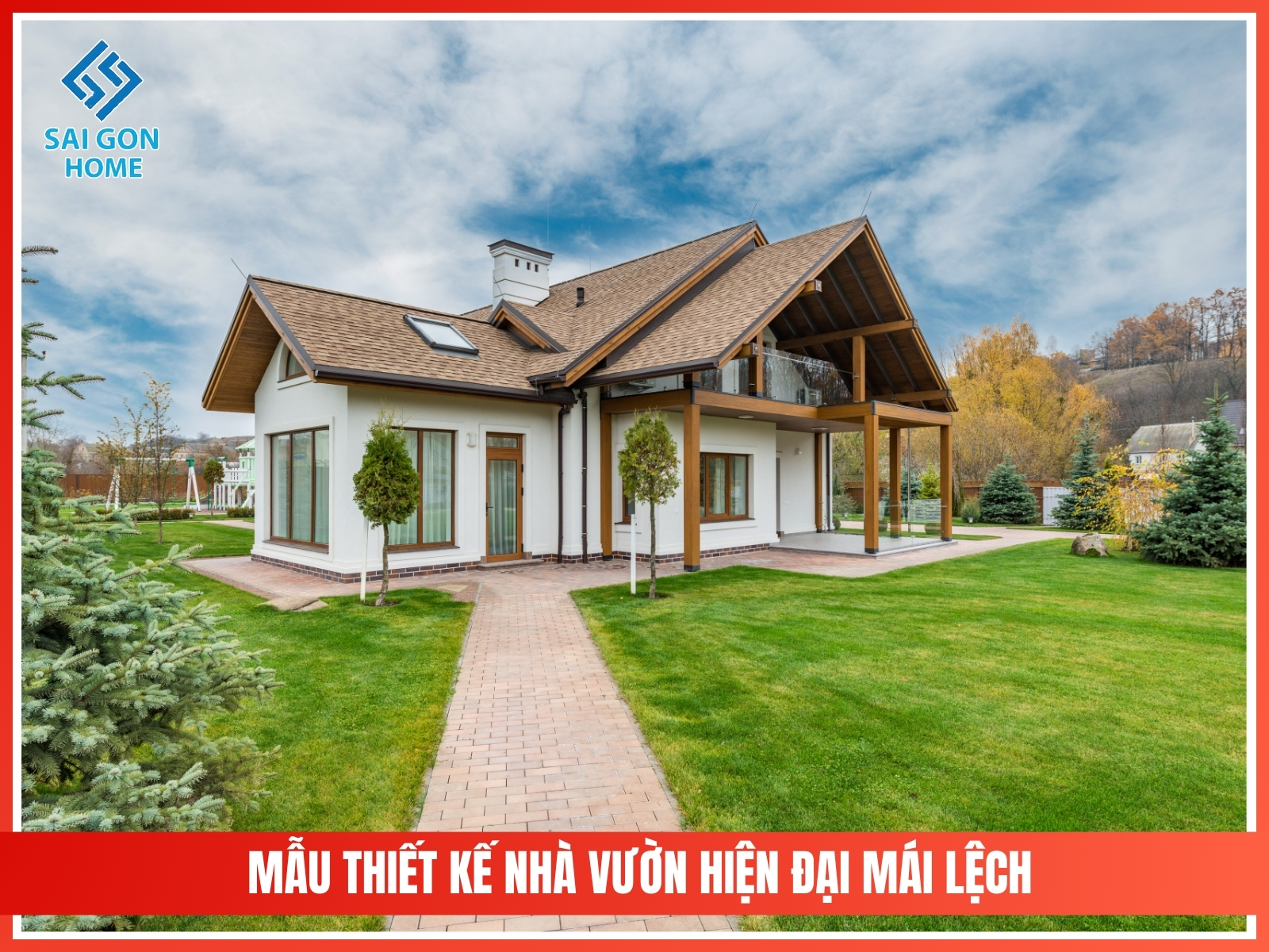 99+ mẫu thiết kế nhà vườn đẹp mắt hiện đại 2025 100 Mau thiet ke nha vuon hien dai mai lech