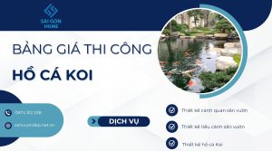 Bảng giá thi công hồ cá koi trọn gói MỚI NHẤT