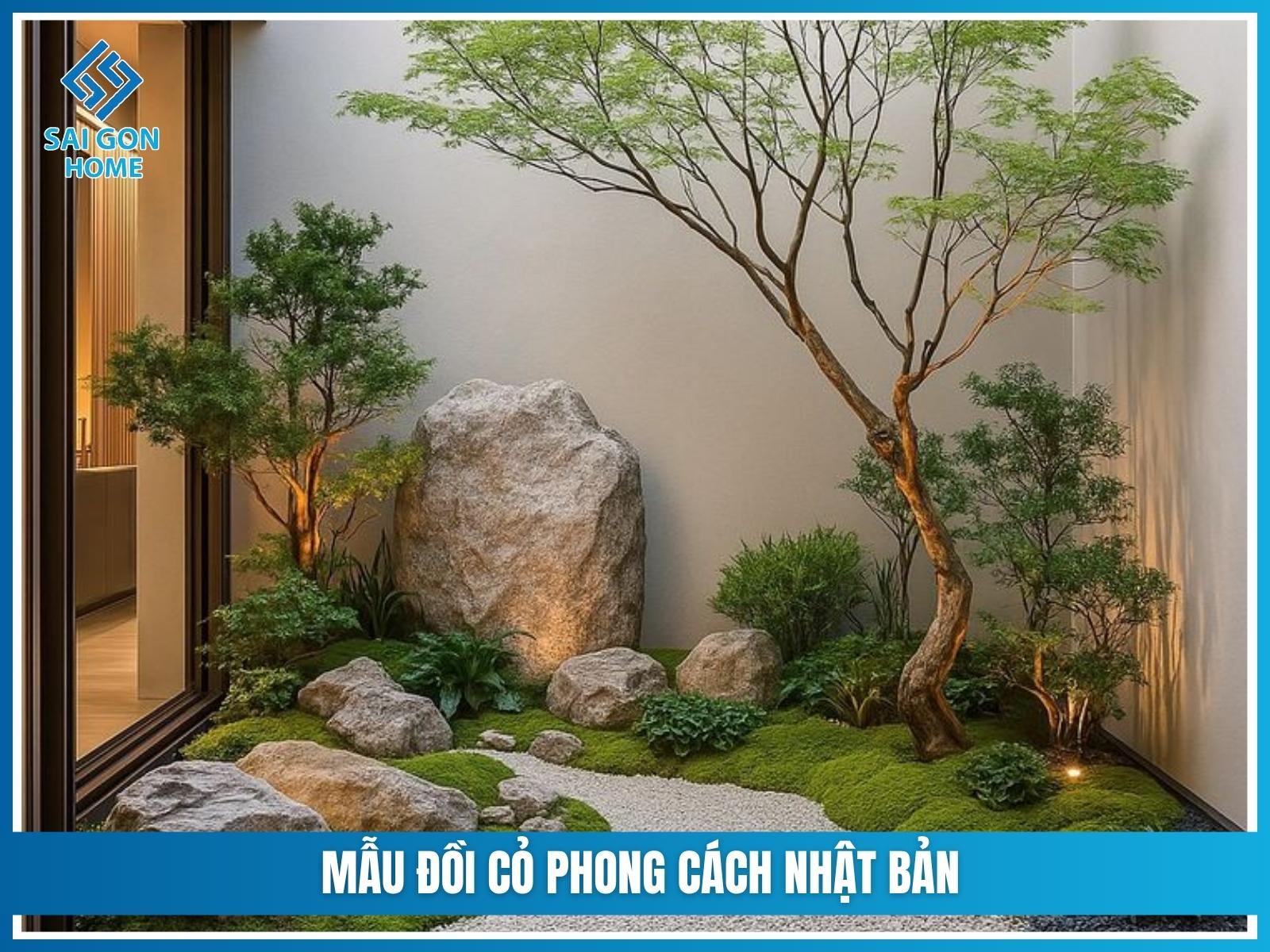 Mẫu đồi cỏ phong cách Nhật Bản