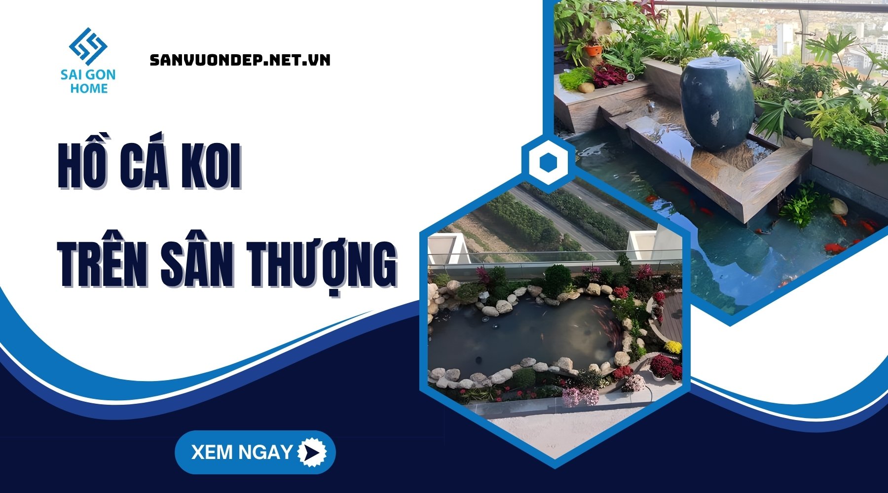 15+ mẫu thiết kế hồ cá koi trên sân thượng được ƯA CHUỘNG