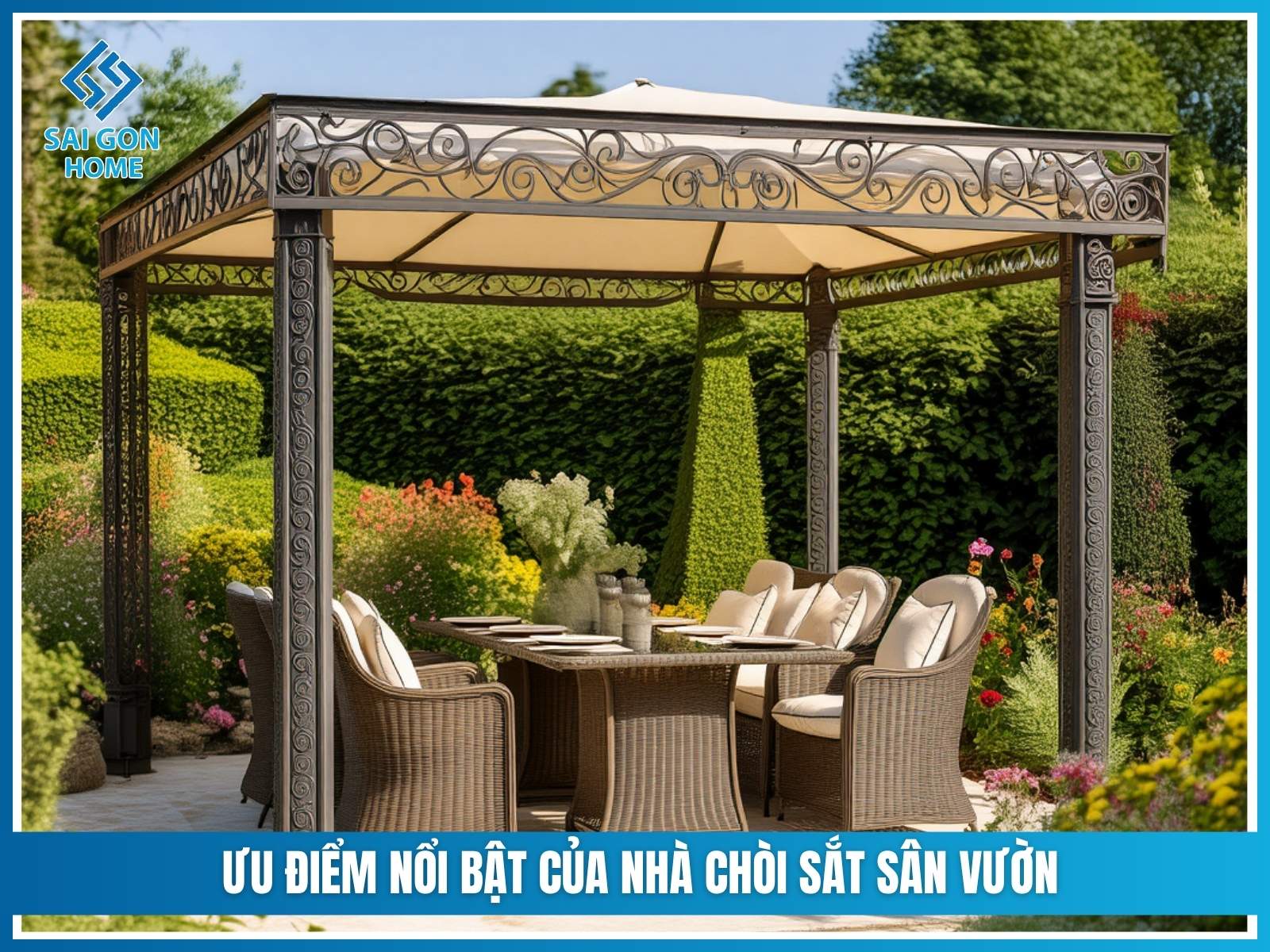 Ưu điểm nổi bật của nhà chòi sắt sân vườn