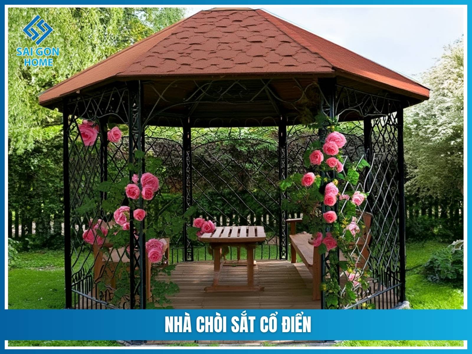 Nhà chòi sắt cổ điển