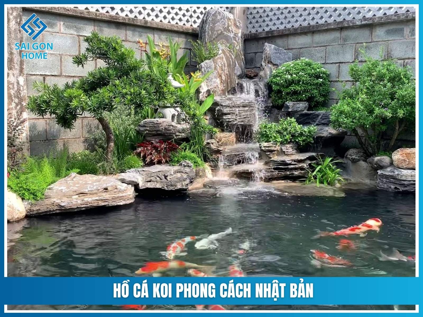 Hồ cá koi phong cách Nhật Bản