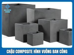 Chậu composite hình vuông ban công