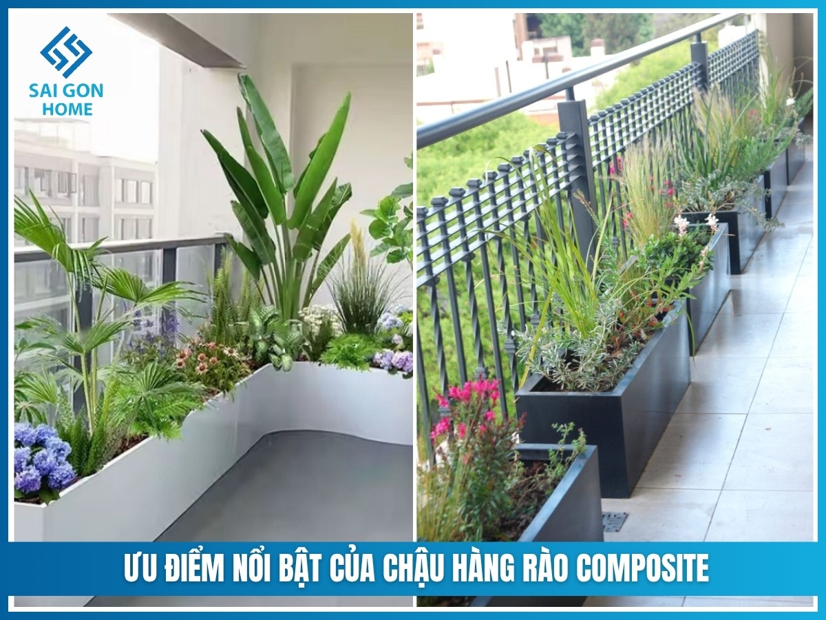 Chậu hàng rào Composite 10 Uu diem noi bat cua chau hang rao Composite