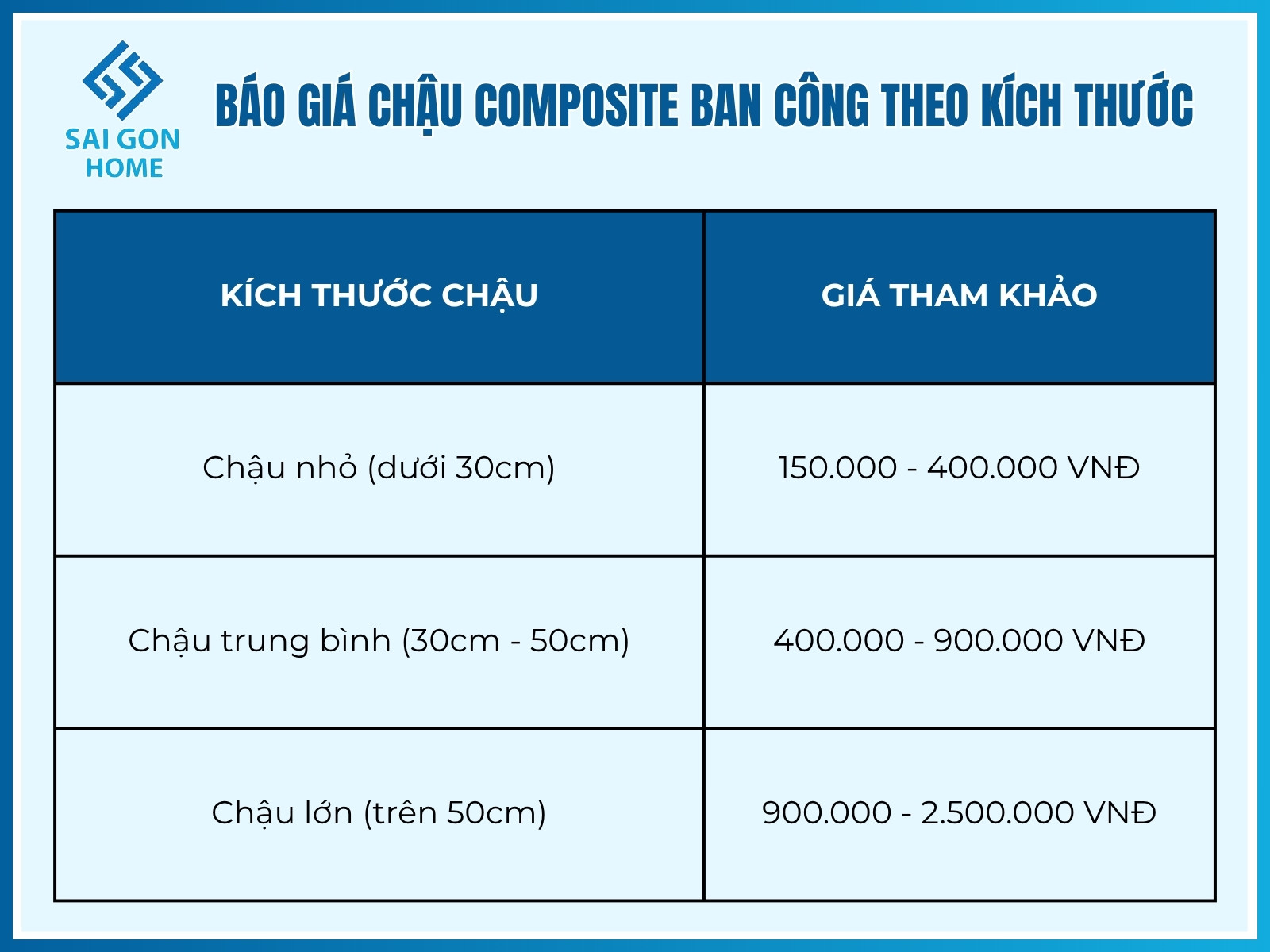 Chậu trồng cây ban công Composite 21 Giá lắp đặt chậu composite ban công theo kích thước