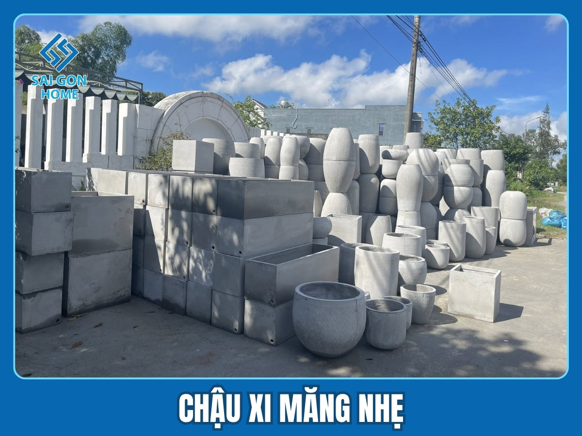 chậu xi măng nhẹ chậu xi măng nhẹ
