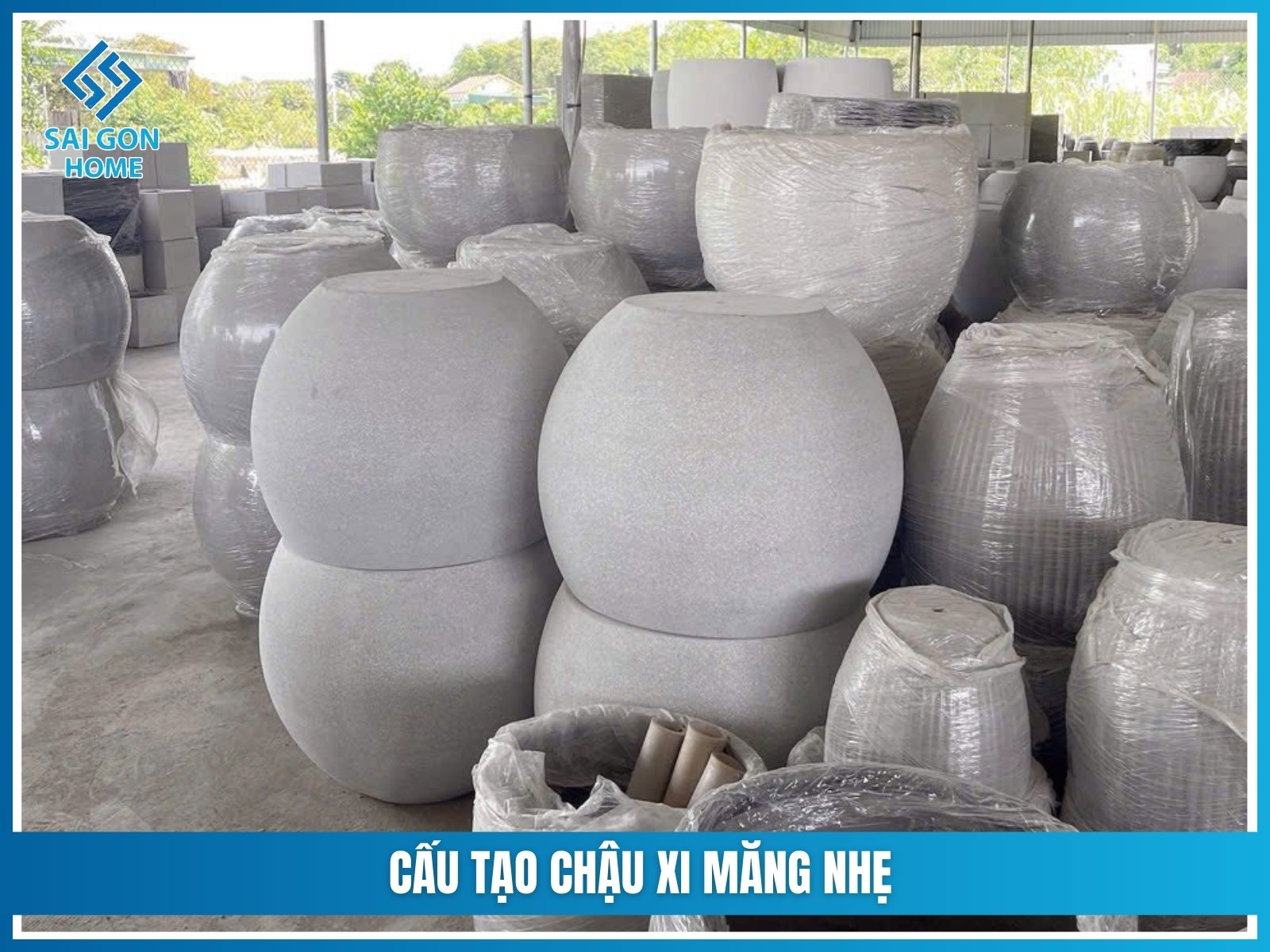 Chậu xi măng nhẹ 9 Cau tao chau xi mang nhe