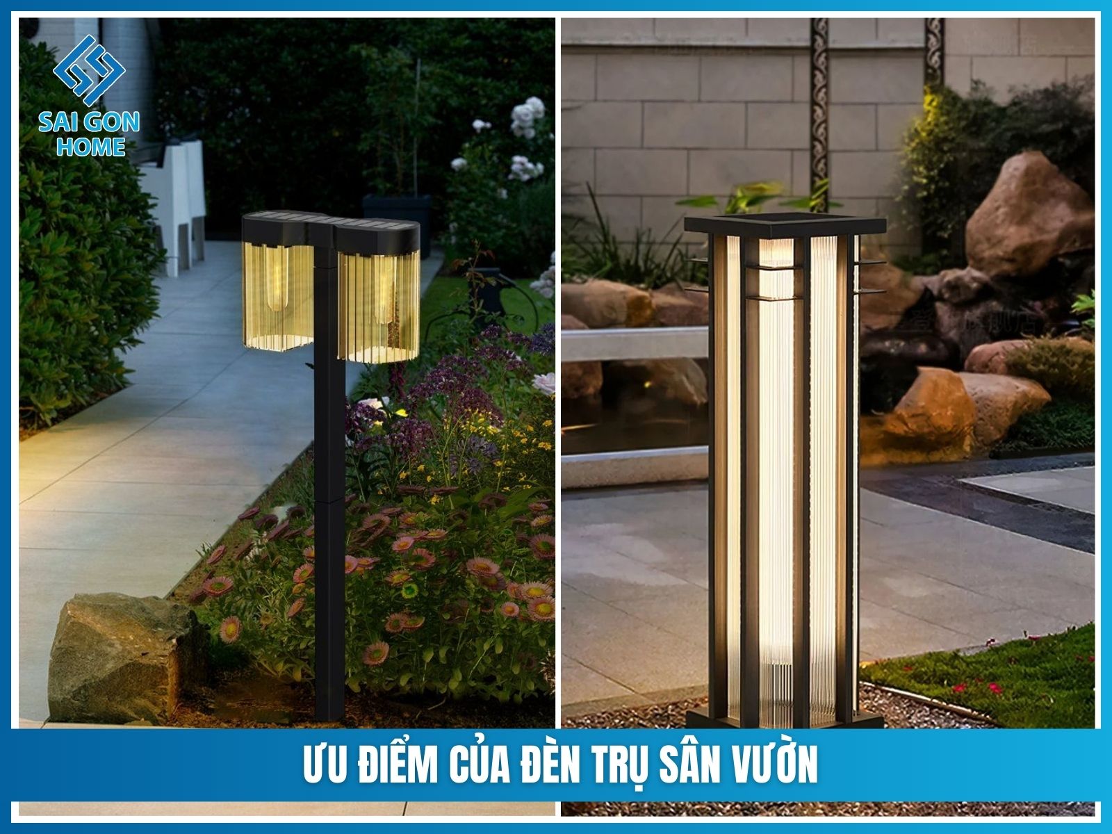Đèn trụ sân vườn 12 Ưu điểm của đèn trụ sân vườn