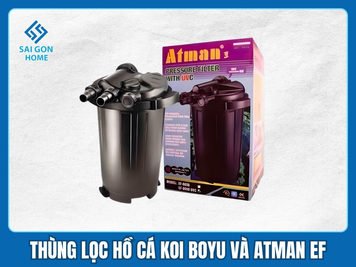 Thùng lọc hồ cá koi Boyu và Atman EF Thùng lọc hồ cá koi Boyu và Atman EF