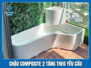 Chậu composite 2 tầng theo yêu cầu