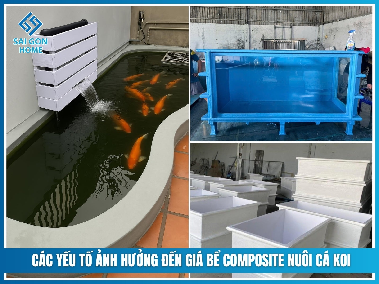 Báo giá bể composite nuôi cá Koi vừa cập nhật 2025 11 Các yếu tố ảnh hưởng đến giá bể composite nuôi cá koi