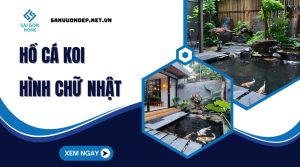 12+ mẫu hồ cá koi hình chữ nhật đẹp hợp PHONG THỦY