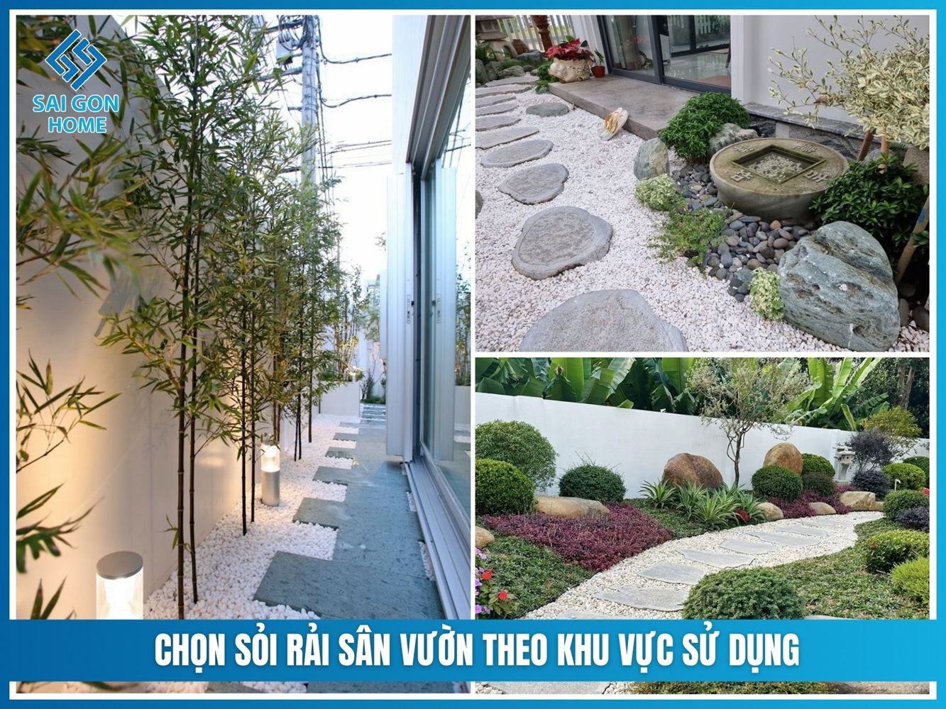 Các loại sỏi rải sân vườn PHỔ BIẾN: Cách chọn đúng & tiết kiệm 8 Chọn sỏi rải sân vườn theo khu vực sử dụng
